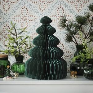 Ikea VINTERFINT Decoration, Christmas tree shaped green, 15¾" NEW